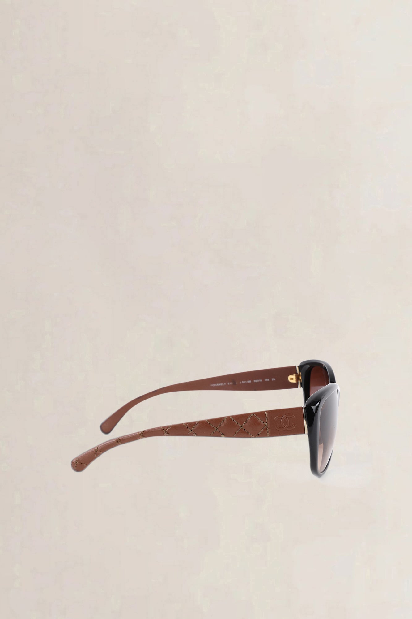 Chanel Black Interlocking CC Logo Oversize Sunglasses