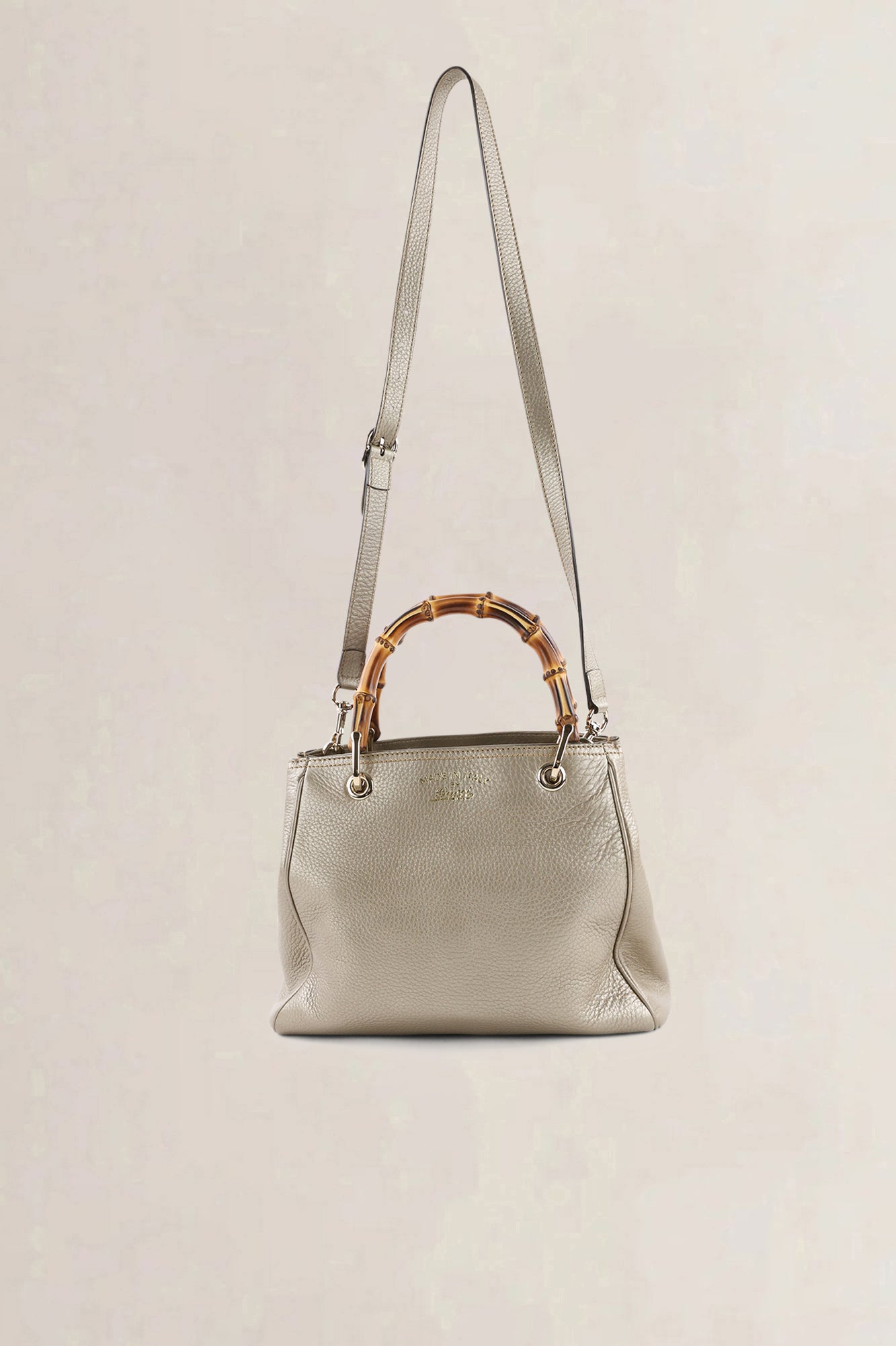 Gucci Metallic Bamboo Shoulder Bag