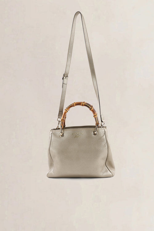 Gucci Metallic Bamboo Shoulder Bag