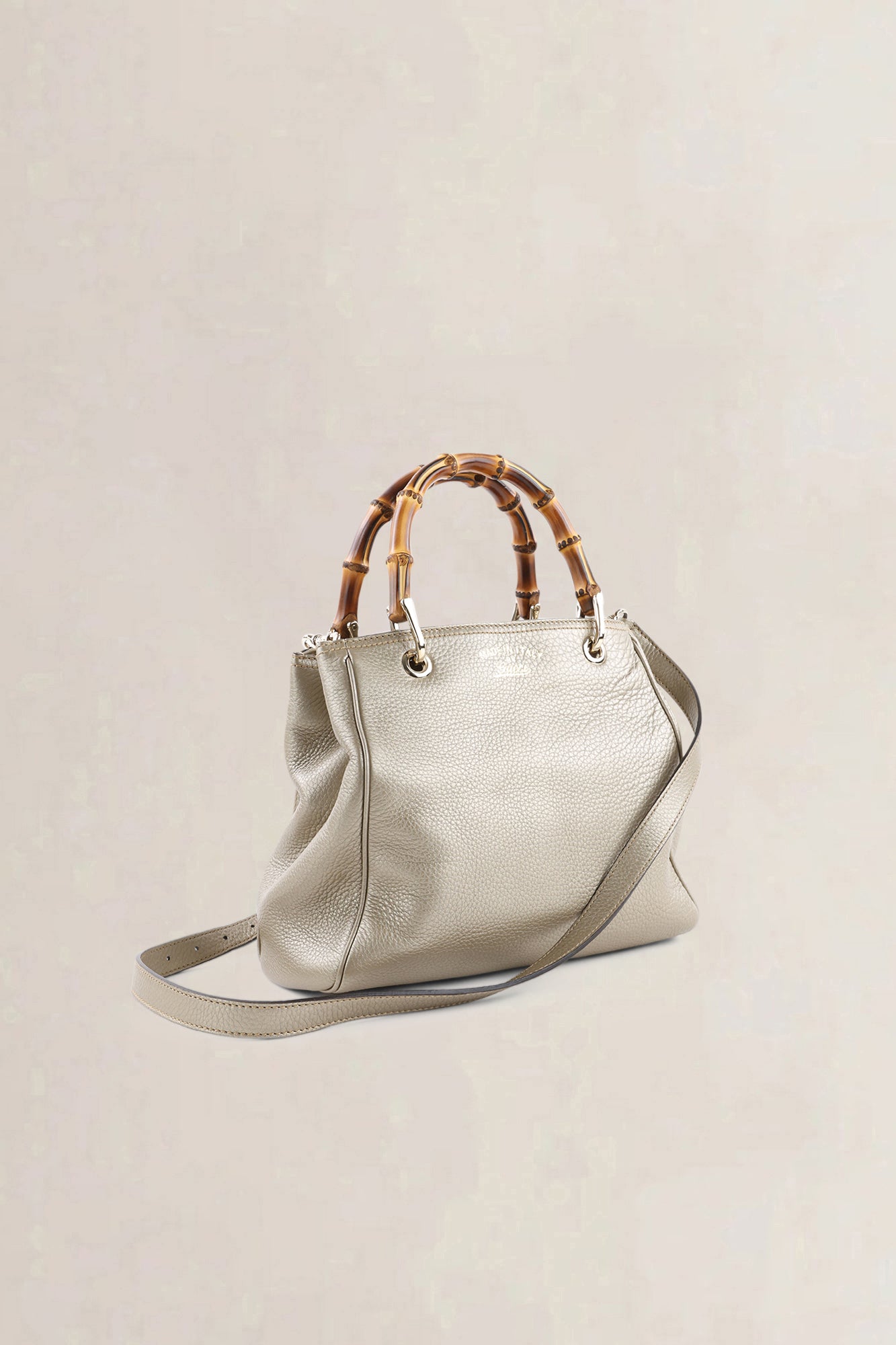 Gucci Metallic Bamboo Shoulder Bag