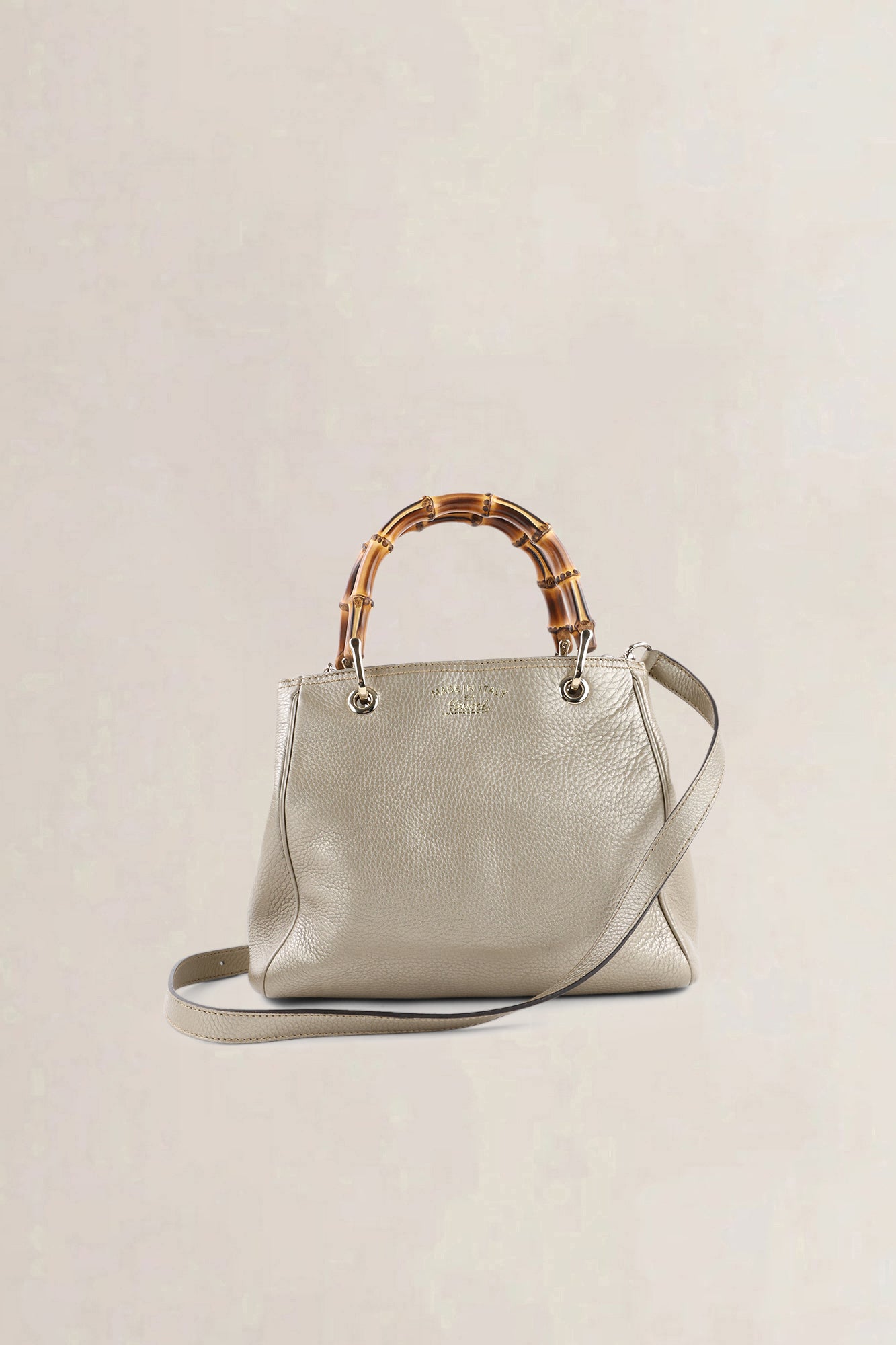 Gucci Metallic Bamboo Shoulder Bag