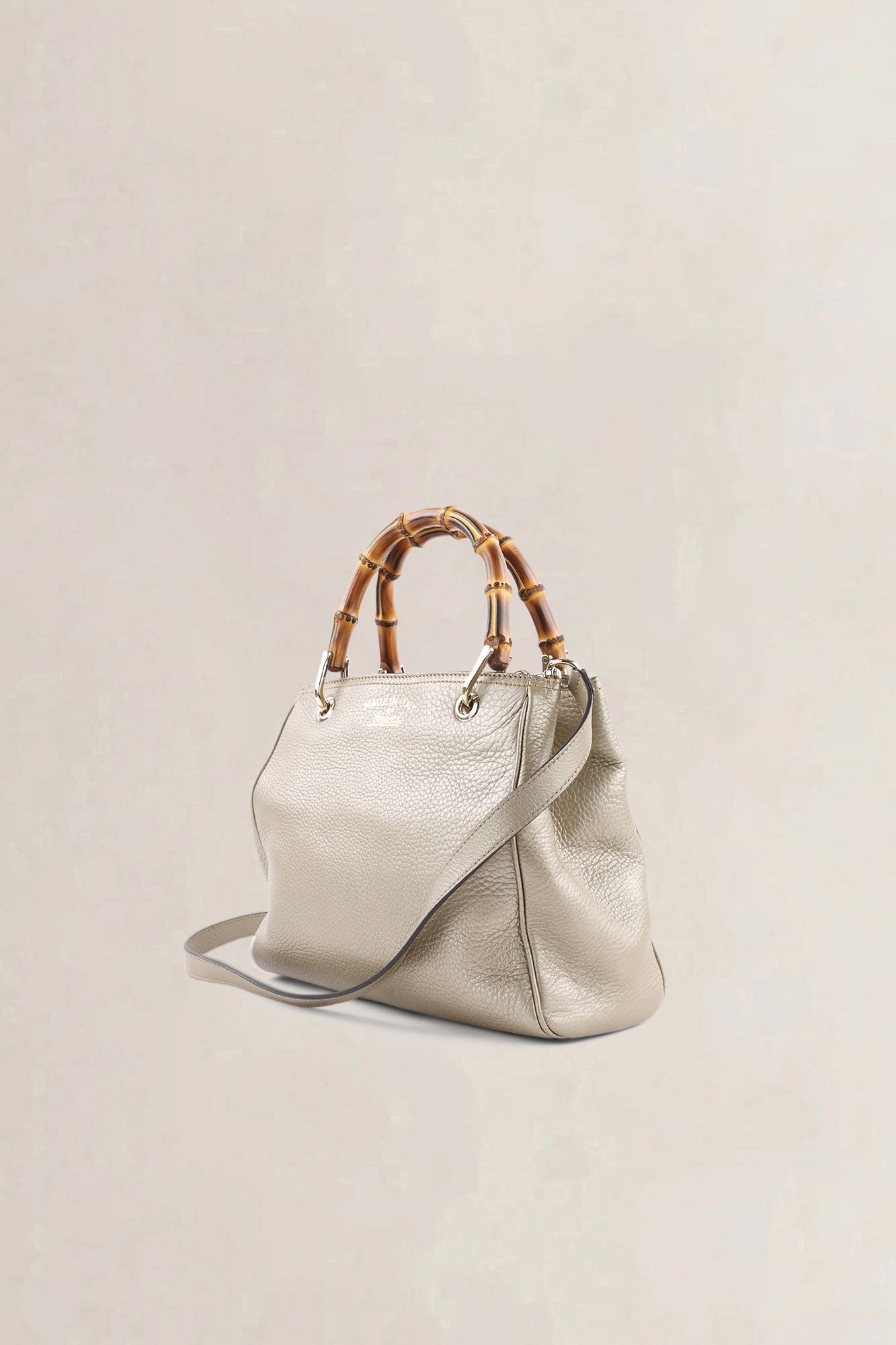 Gucci Metallic Bamboo Shoulder Bag
