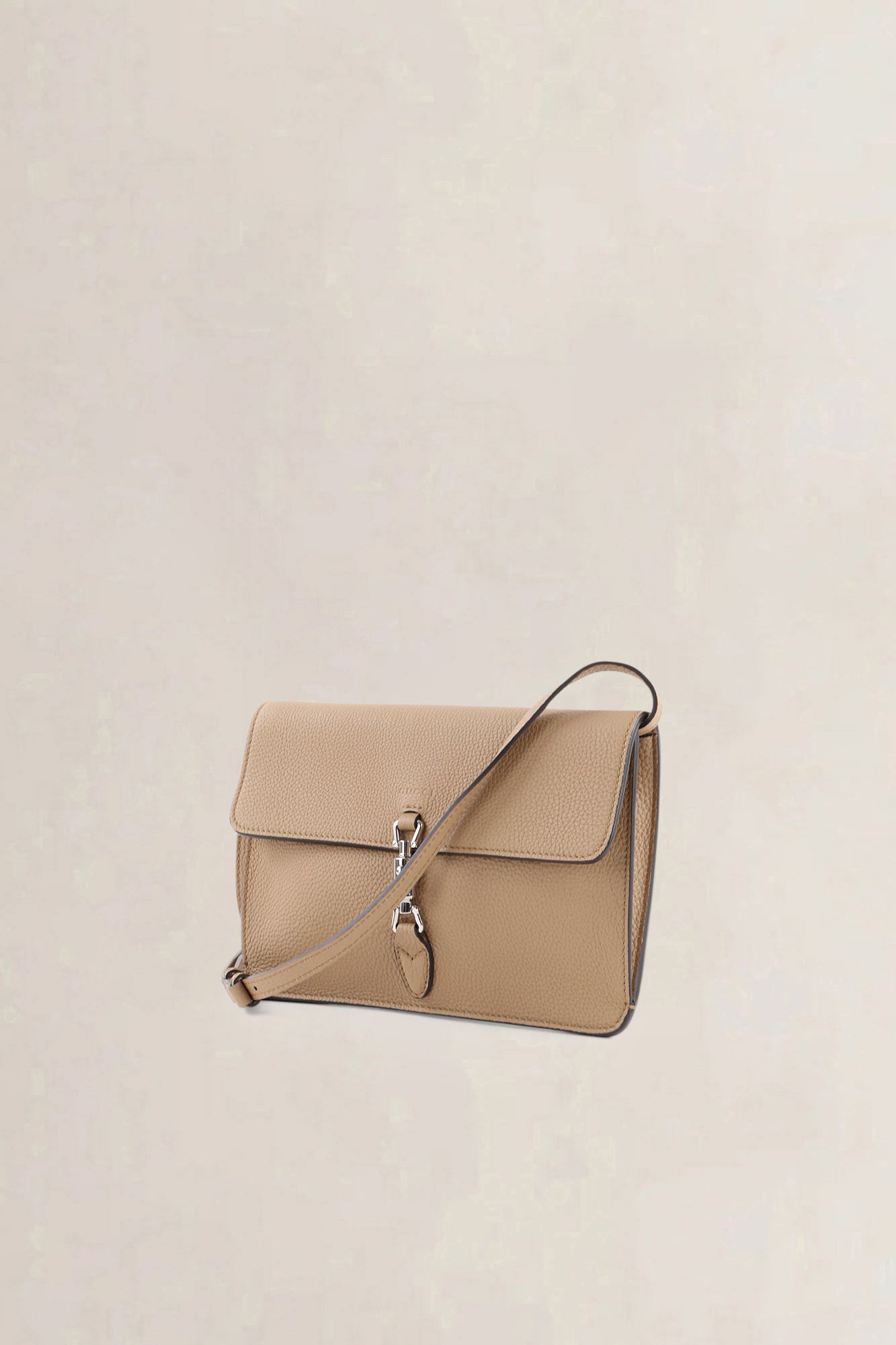 Gucci Light Brown Piston Lock Soft Jackie Crossbody Bag