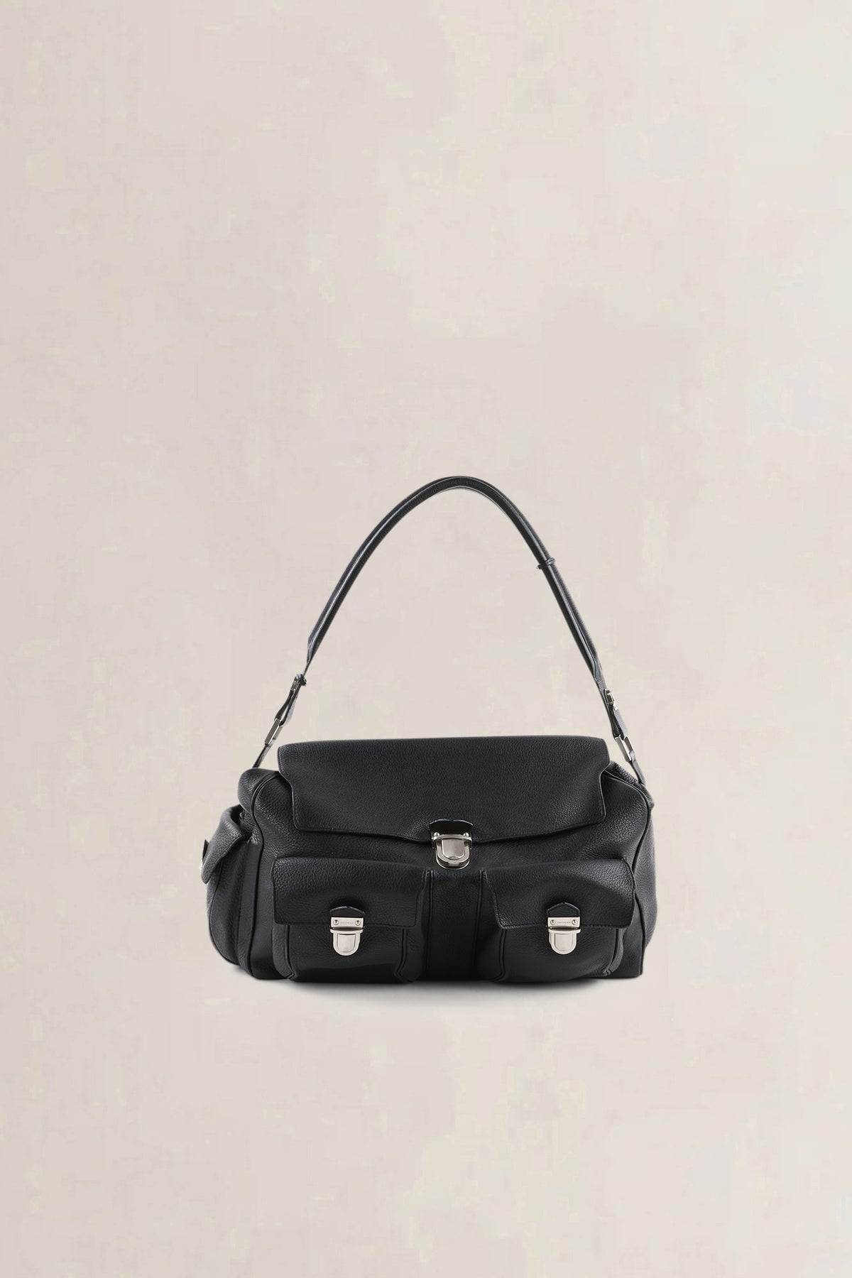 Delvaux Black Coquin Poshes Shoulder Bag