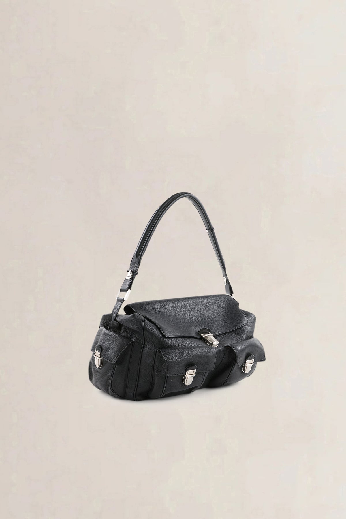 Delvaux Black Coquin Poshes Shoulder Bag
