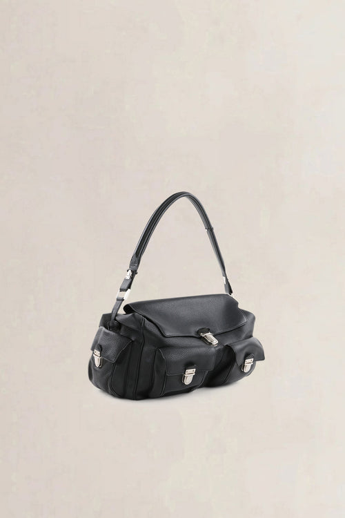 Delvaux Black Coquin Poshes Shoulder Bag