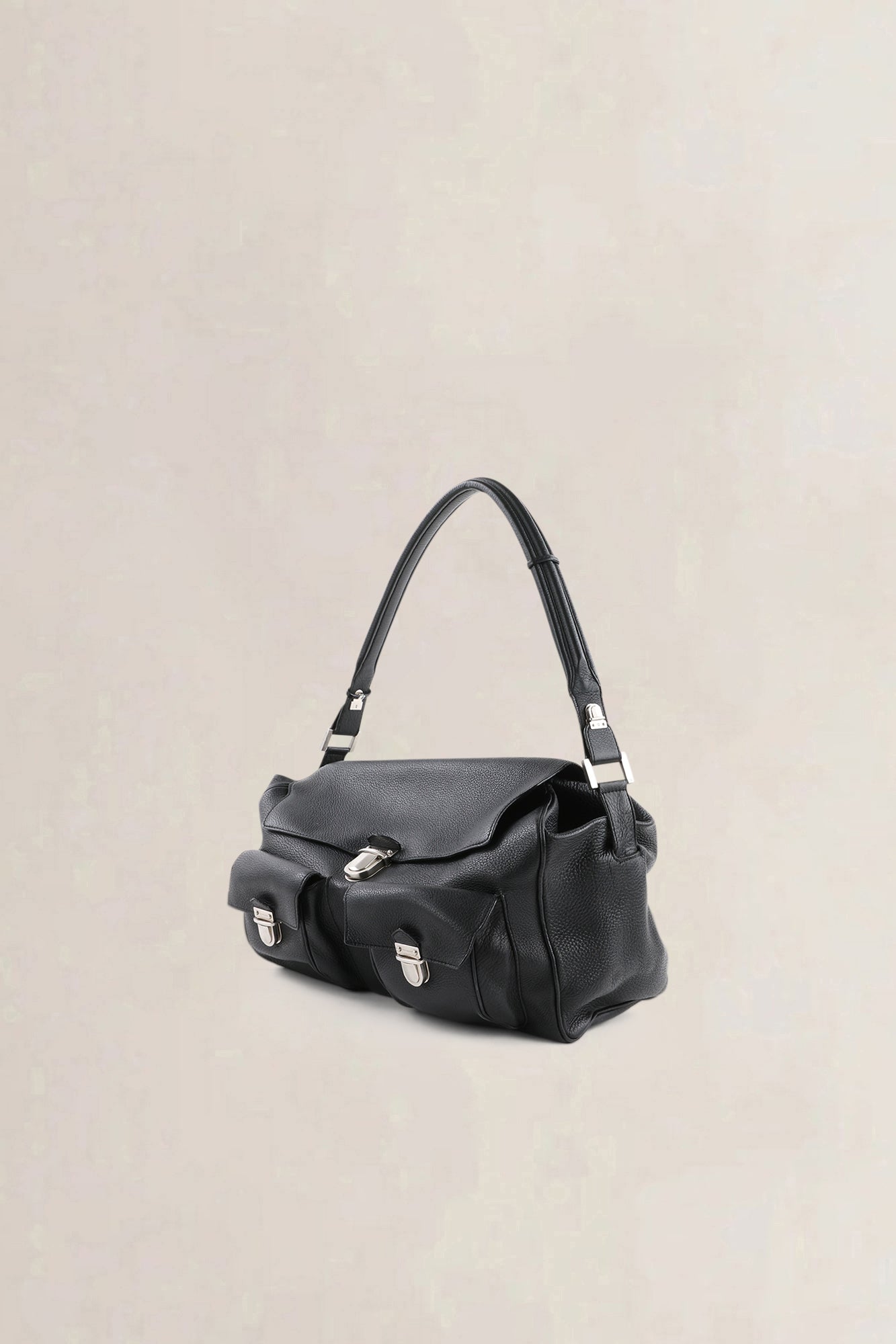Delvaux Black Coquin Poshes Shoulder Bag