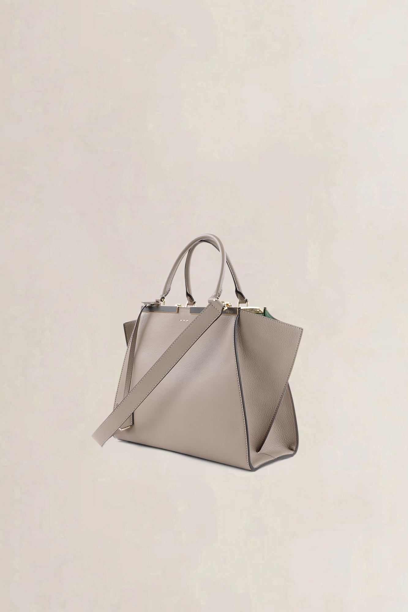 Fendi Taupe 3Jours Petite Crossbody Bag
