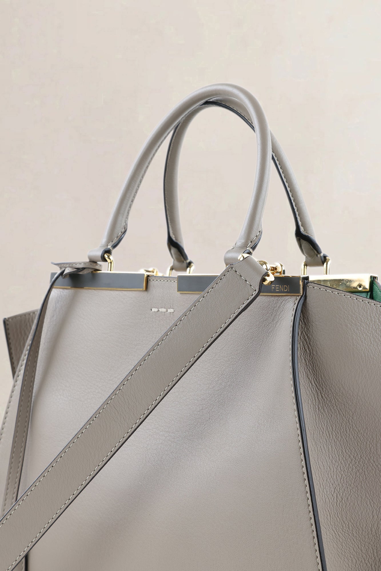 Fendi Taupe 3Jours Petite Crossbody Bag