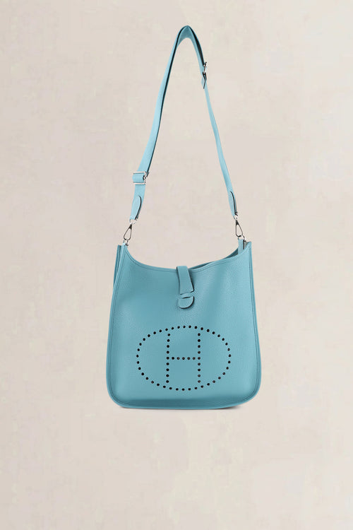Hermès Blue Togo Evelyne GM Crossbody Bag