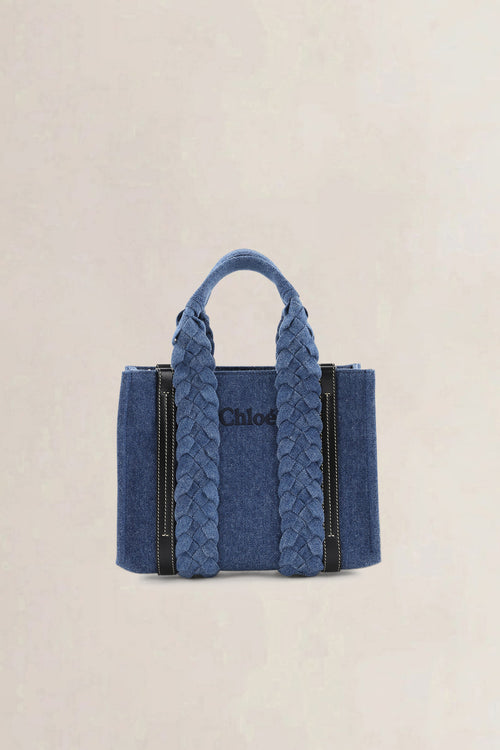 Chloé Denim Woody Small Crossbody Bag