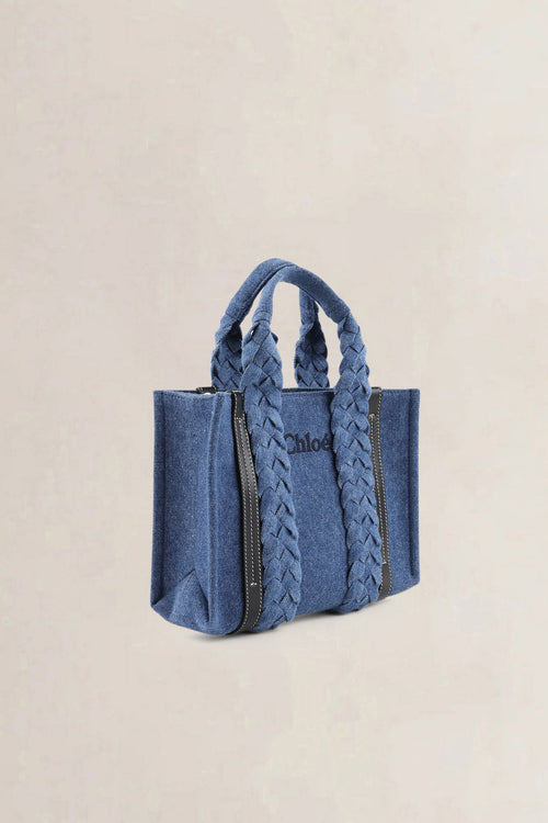 Chloé Denim Woody Small Crossbody Bag