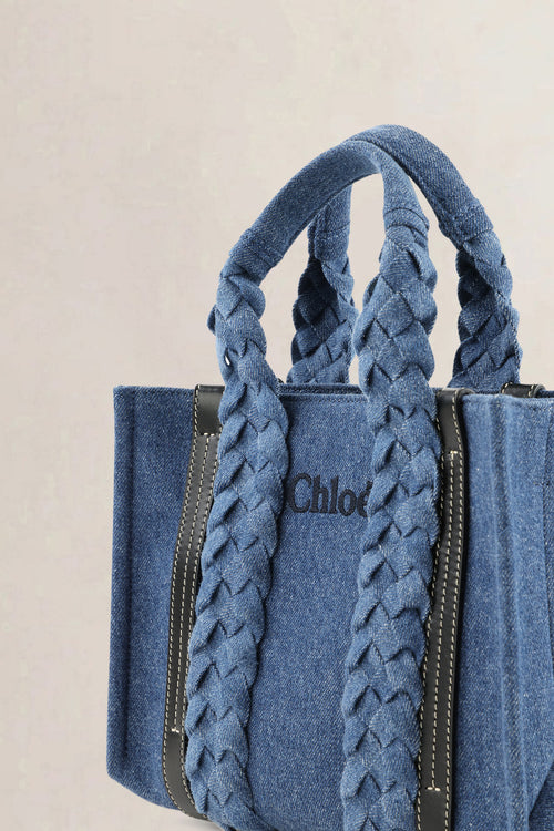 Chloé Denim Woody Small Crossbody Bag
