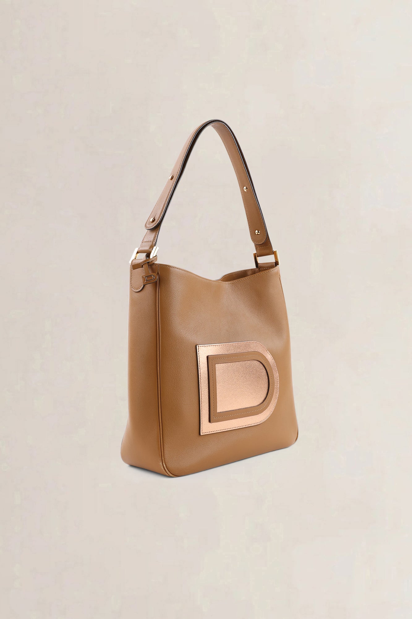 Delvaux Cognac Louise Hobo Shoulder Bag