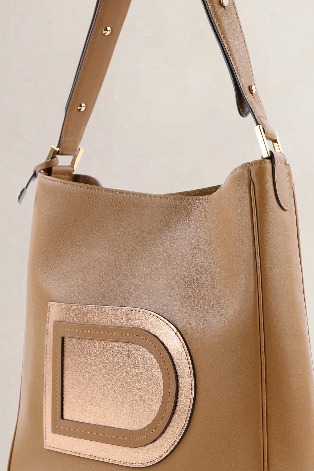 Delvaux Cognac Louise Hobo Shoulder Bag