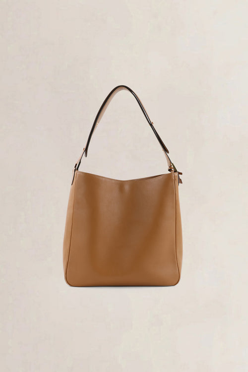 Delvaux Cognac Louise Hobo Shoulder Bag