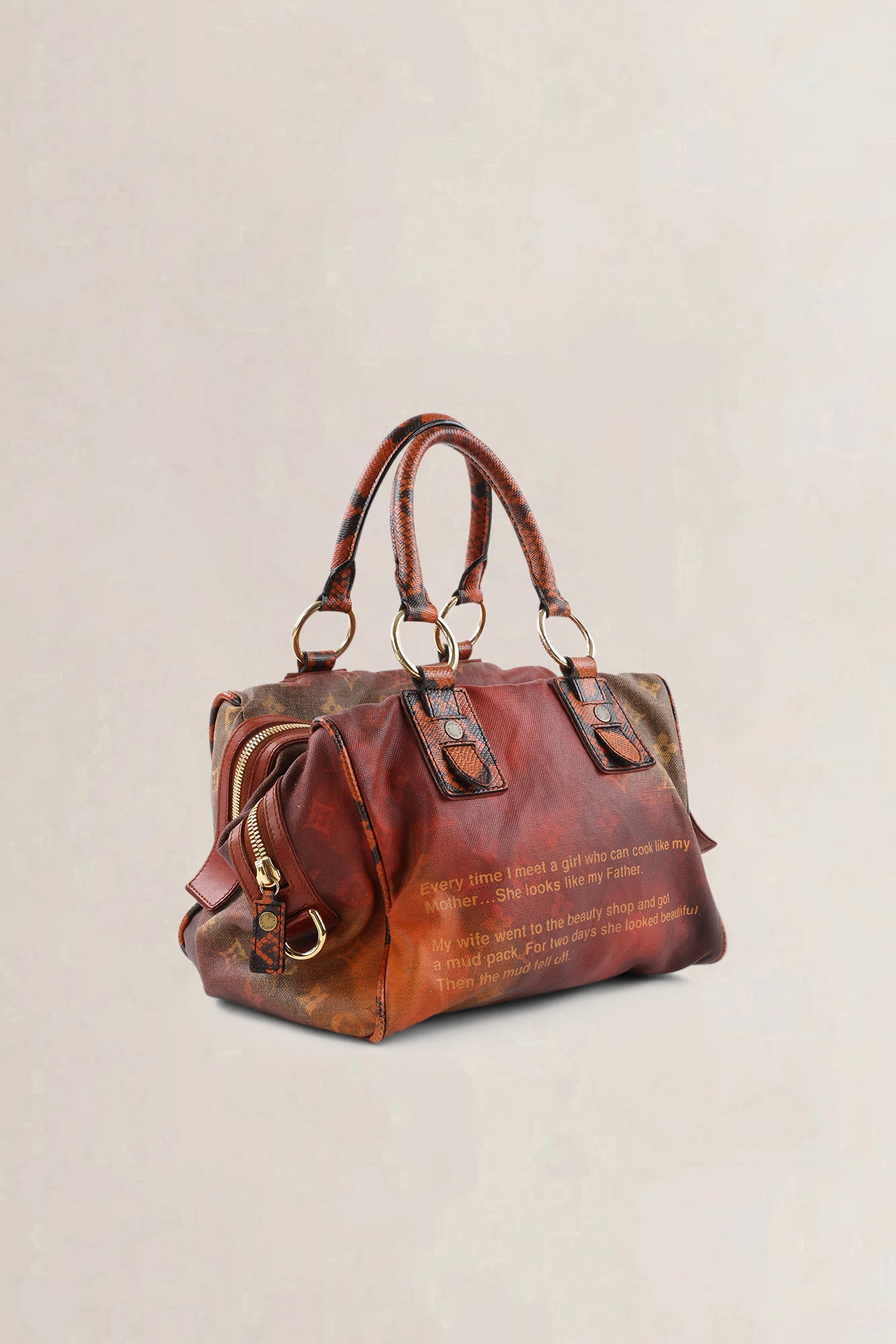 Louis Vuitton x Richard Prince Mancrazy Jokes Top Handle Bag