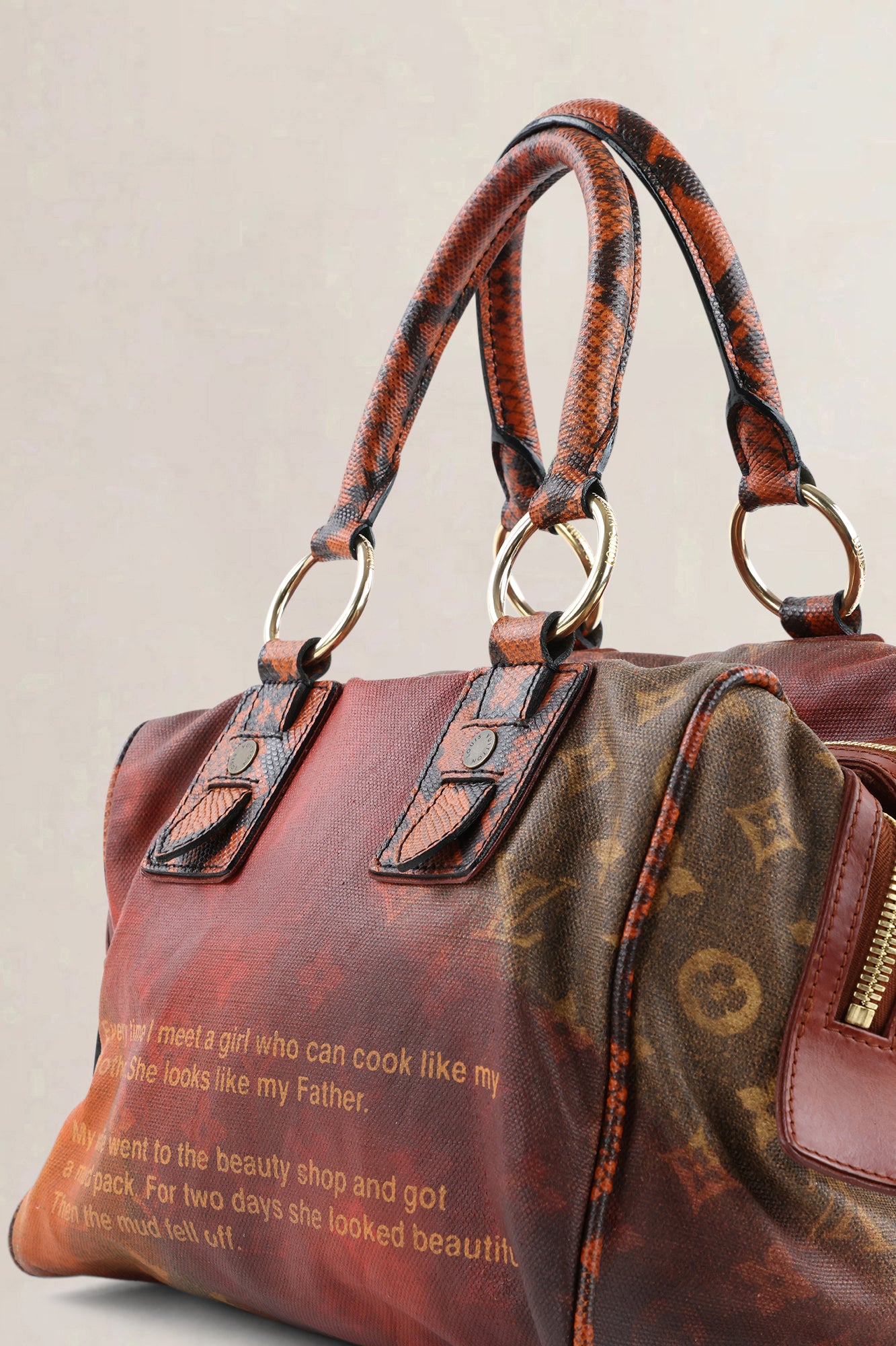 Louis Vuitton x Richard Prince Mancrazy Jokes Top Handle Bag