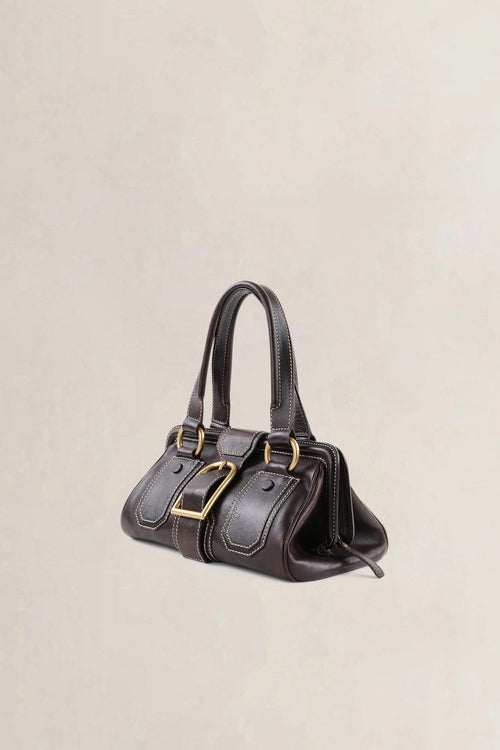 Celine Brown Ella Frame Vintage Top Handle Bag