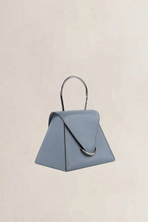 Delvaux Light Blue Jumping Calf Ut Top Handle Bag