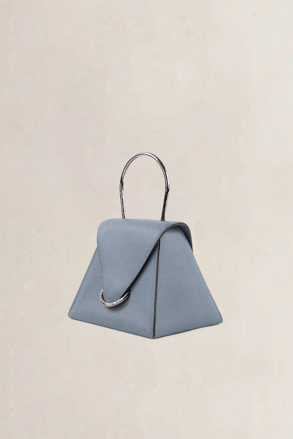 Delvaux Light Blue Jumping Calf Ut Top Handle Bag