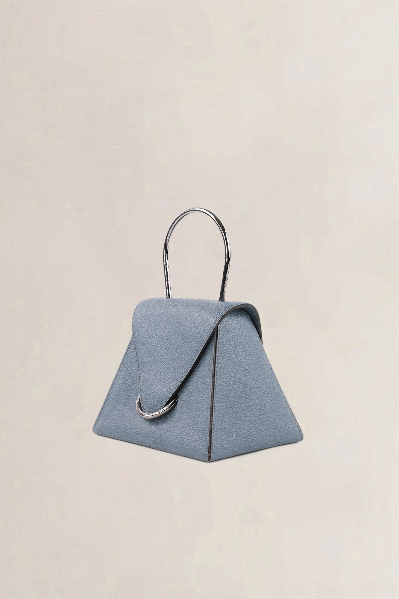 Delvaux Light Blue Jumping Calf Ut Top Handle Bag