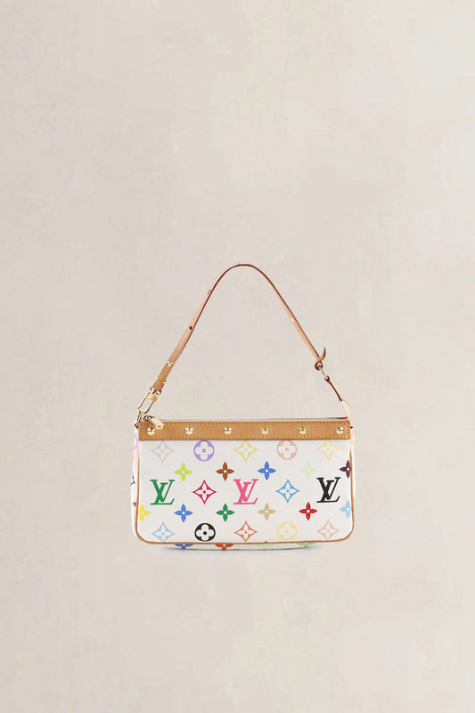Louis Vuitton x Takashi Murakami White Monogram Multicolore Crossbody Bag