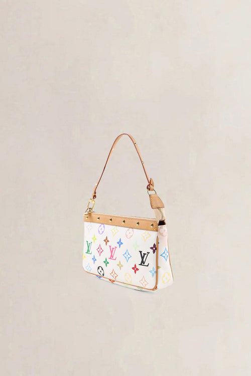 Louis Vuitton x Takashi Murakami White Monogram Multicolore Crossbody Bag