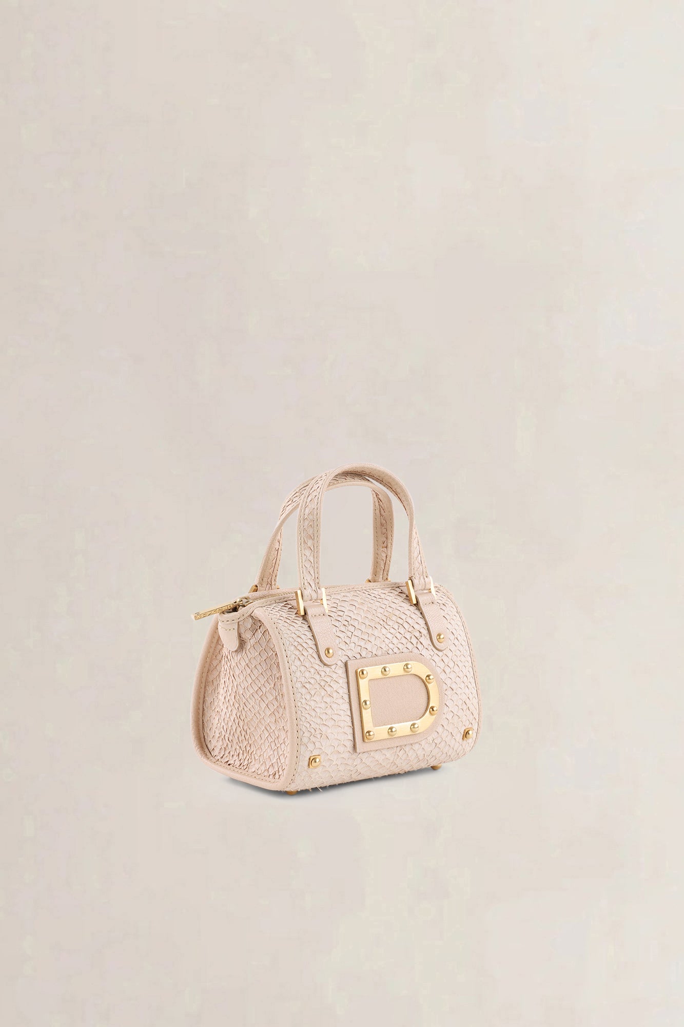 Delvaux Light Pink Le Astrid Mini Exotic Fish Skin Top Handle Bag