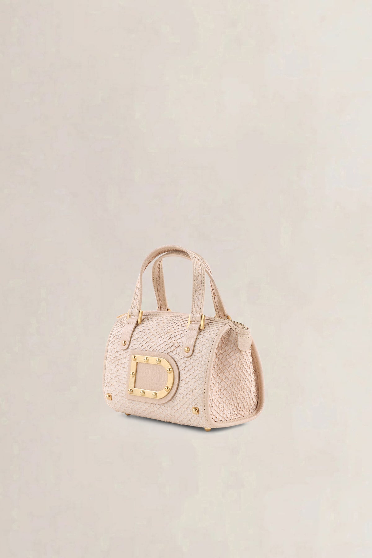 Delvaux Light Pink Le Astrid Mini Exotic Fish Skin Top Handle Bag