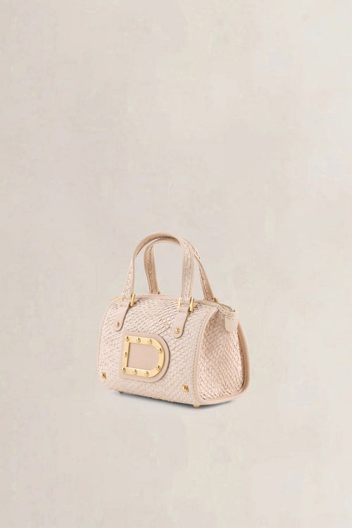 Delvaux Light Pink Le Astrid Mini Exotic Fish Skin Top Handle Bag