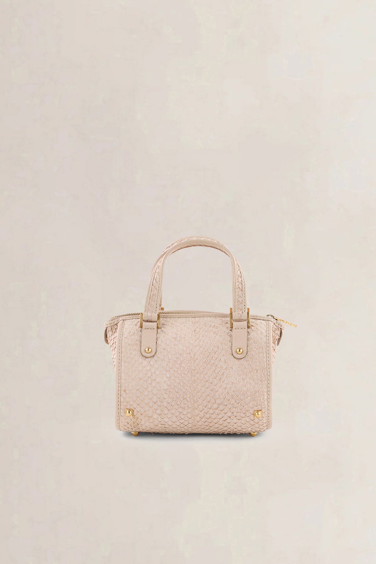 Delvaux Light Pink Le Astrid Mini Exotic Fish Skin Top Handle Bag