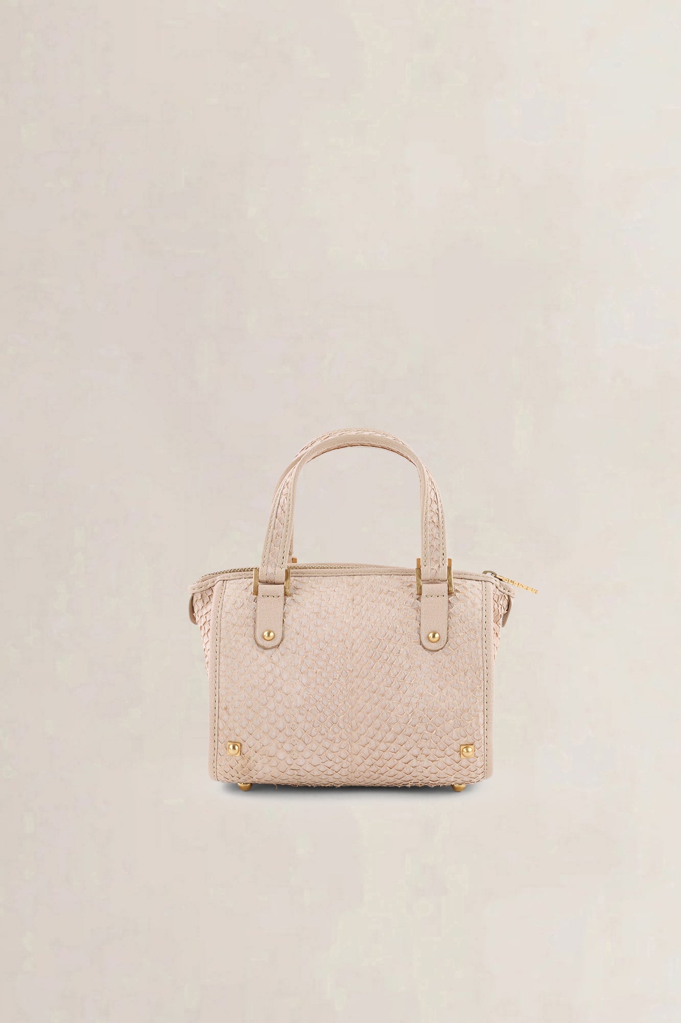 Delvaux Light Pink Le Astrid Mini Exotic Fish Skin Top Handle Bag