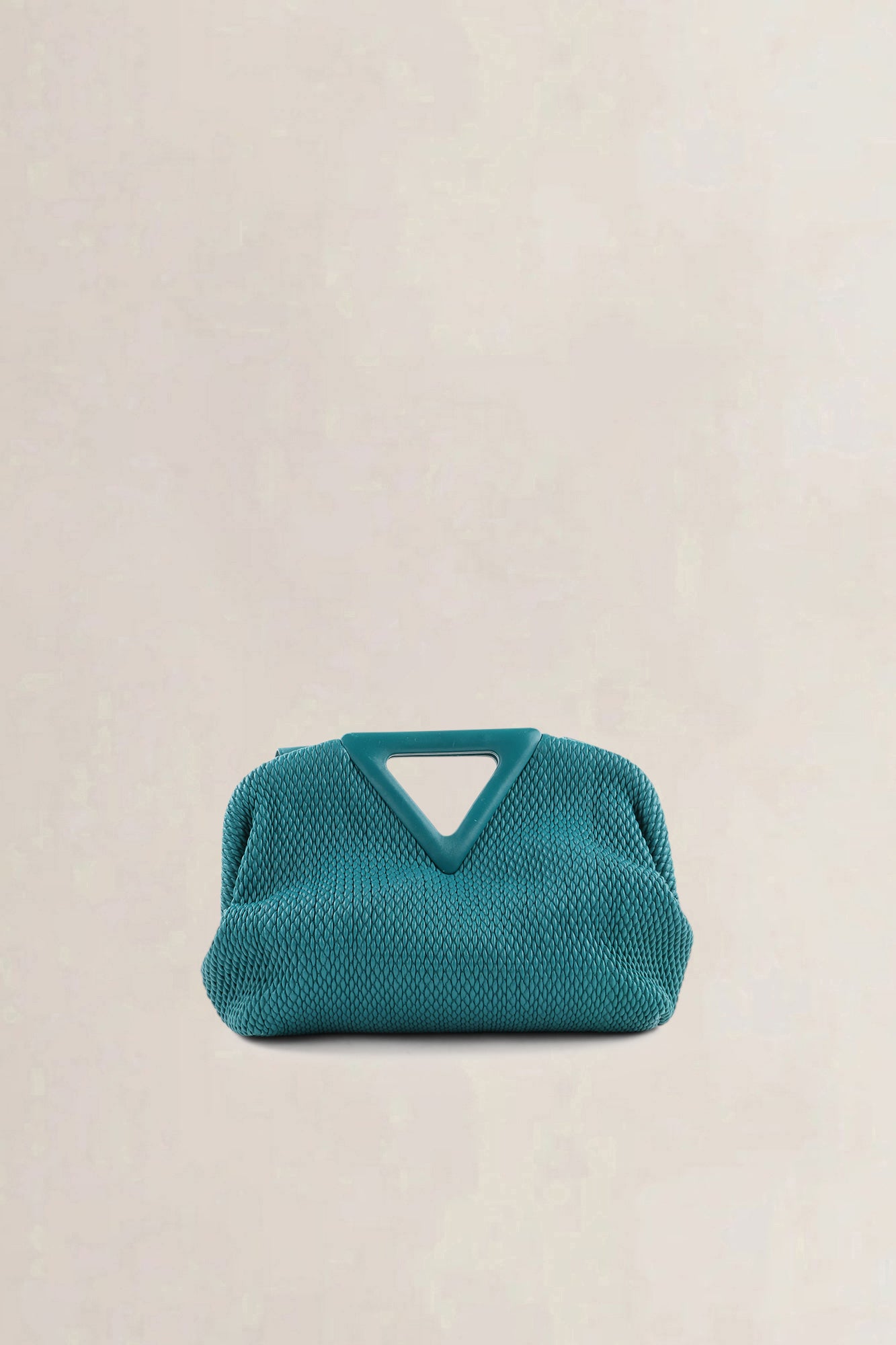 Bottega Veneta Teal Braided "The Point" Crossbody Bag