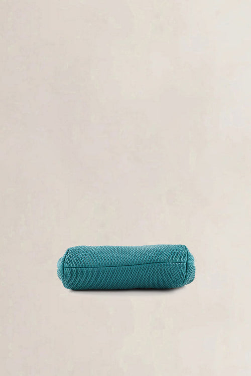 Bottega Veneta Teal Braided "The Point" Crossbody Bag