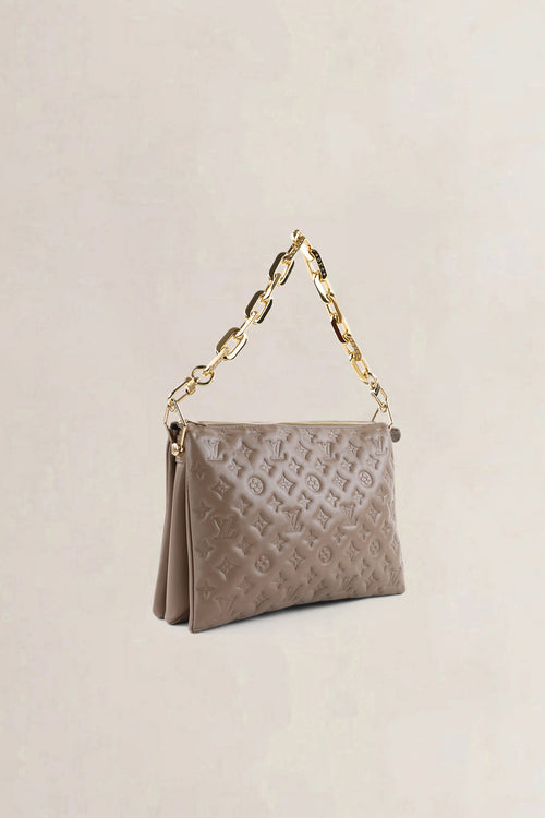 Louis Vuitton Taupe Coussin MM Crossbody Bag