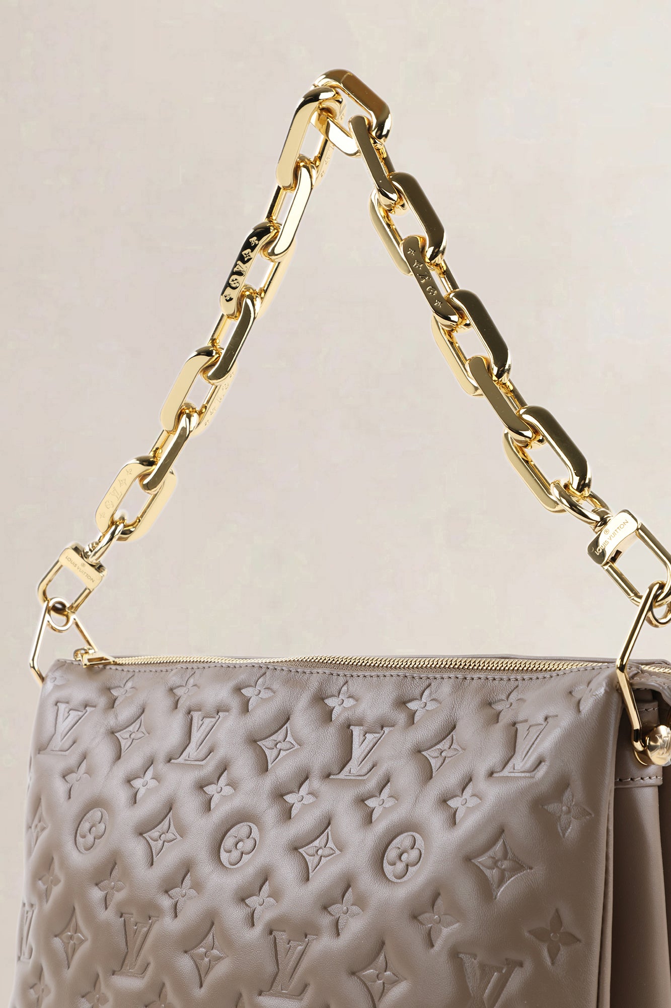 Louis Vuitton Taupe Coussin MM Crossbody Bag