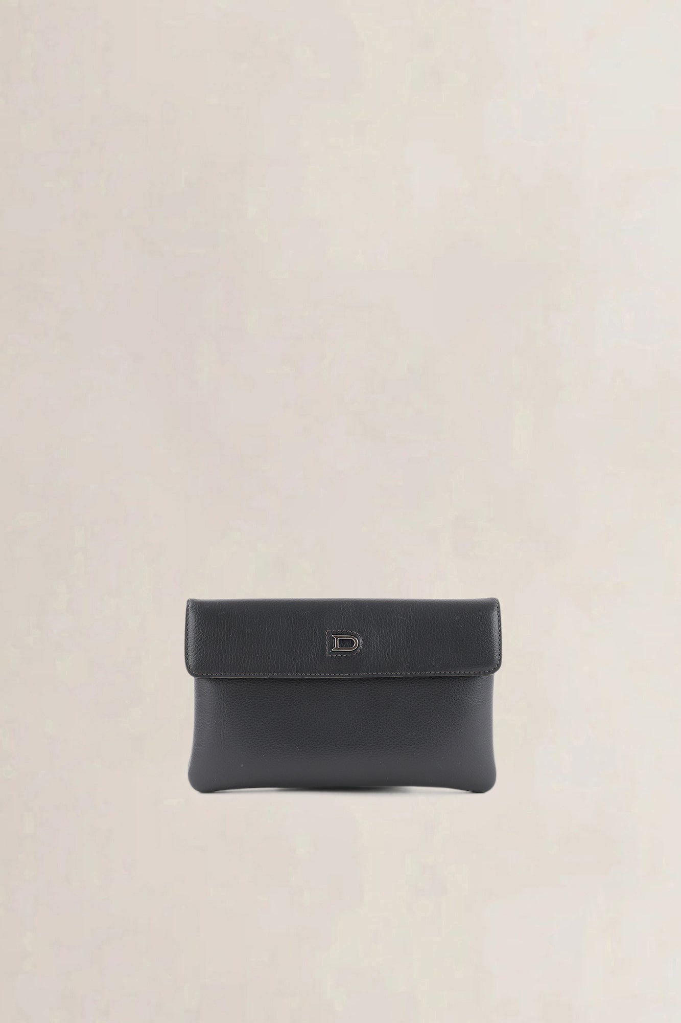 Delvaux Anthracite Pochette Diabolo Clutch