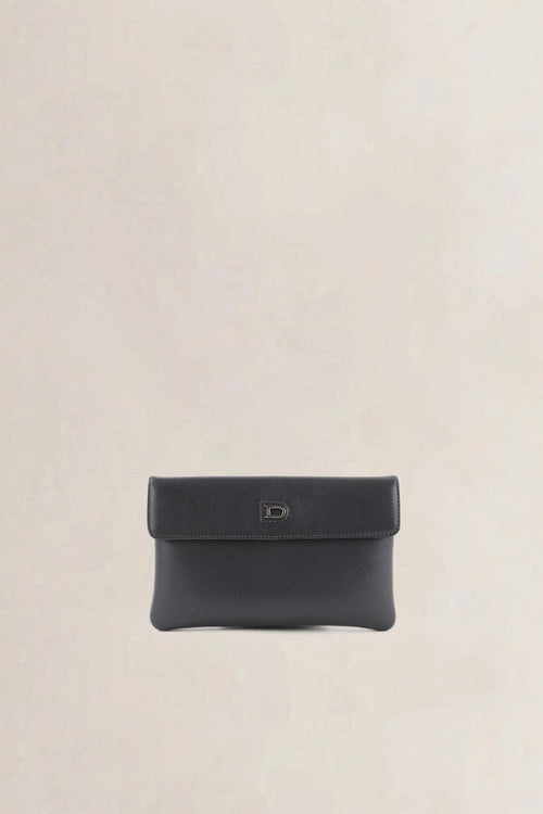Delvaux Anthracite Pochette Diabolo Clutch