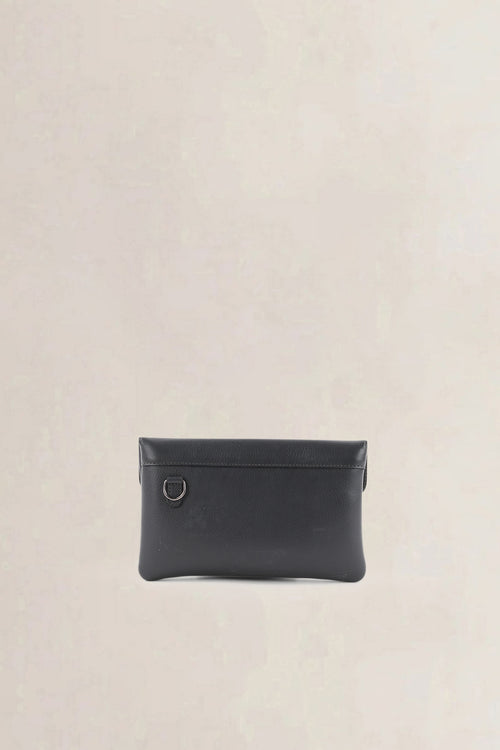 Delvaux Anthracite Pochette Diabolo Clutch