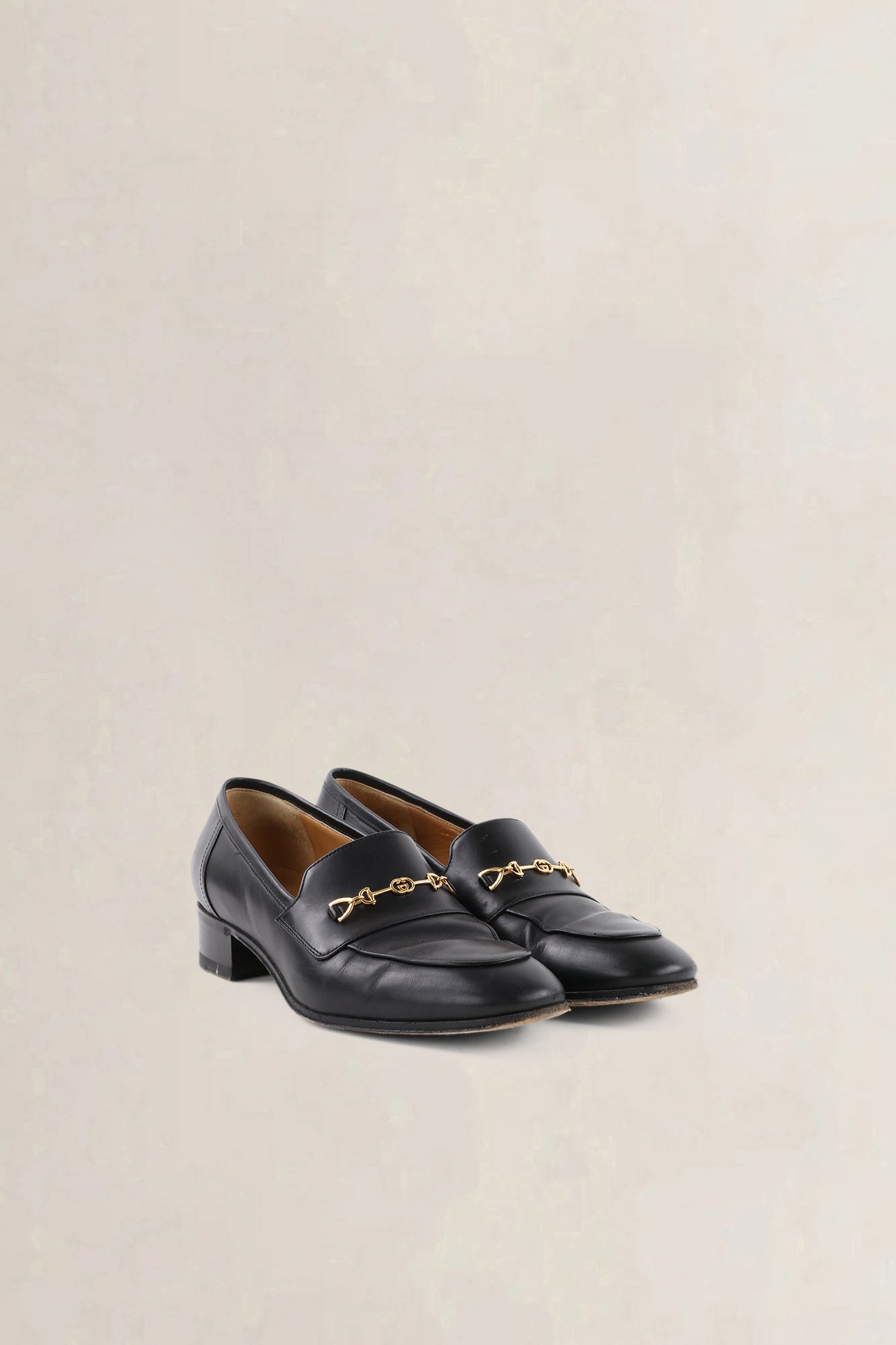 Gucci Black Interlocking G Horsebit Loafers