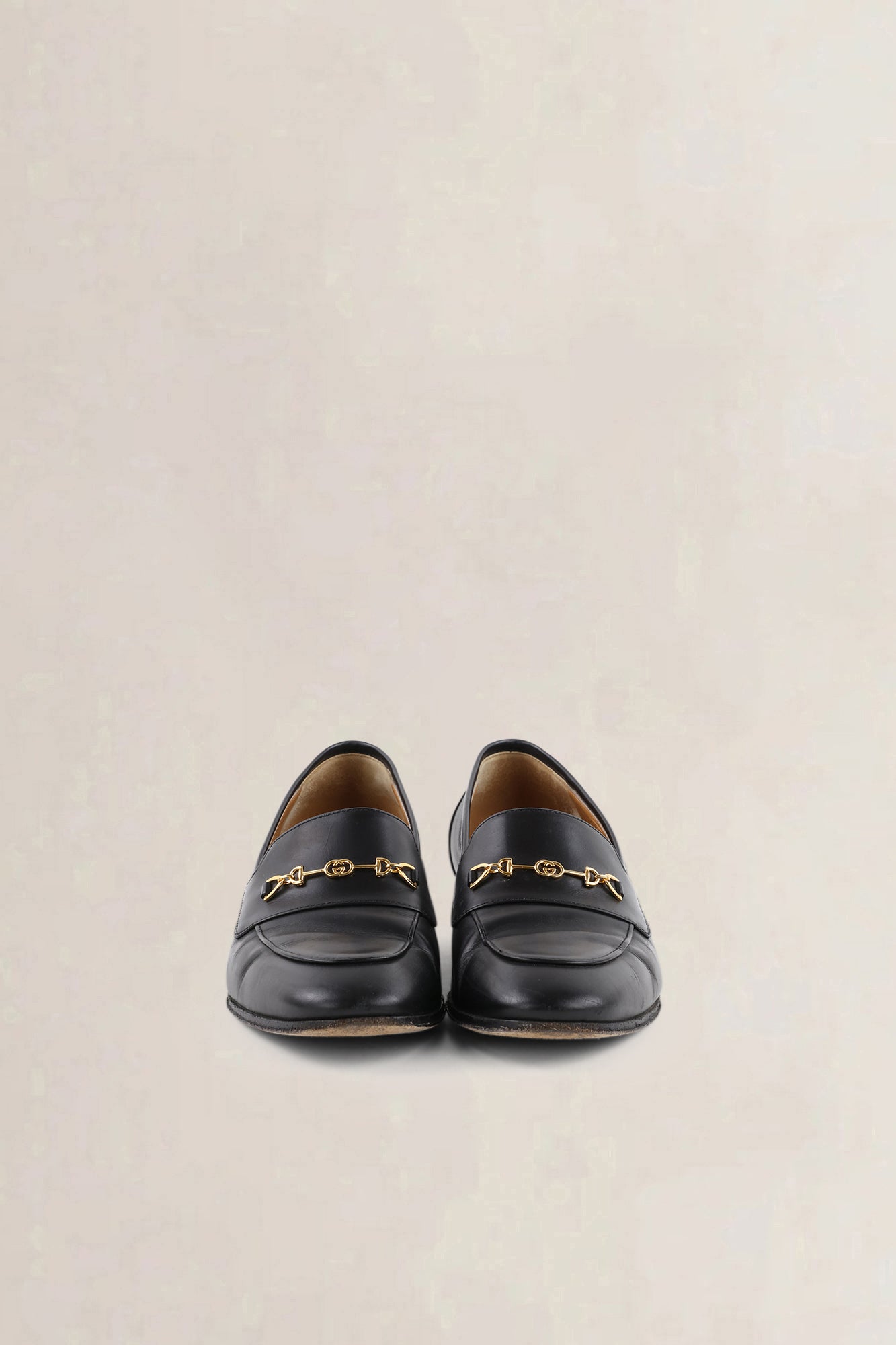 Gucci Black Interlocking G Horsebit Loafers