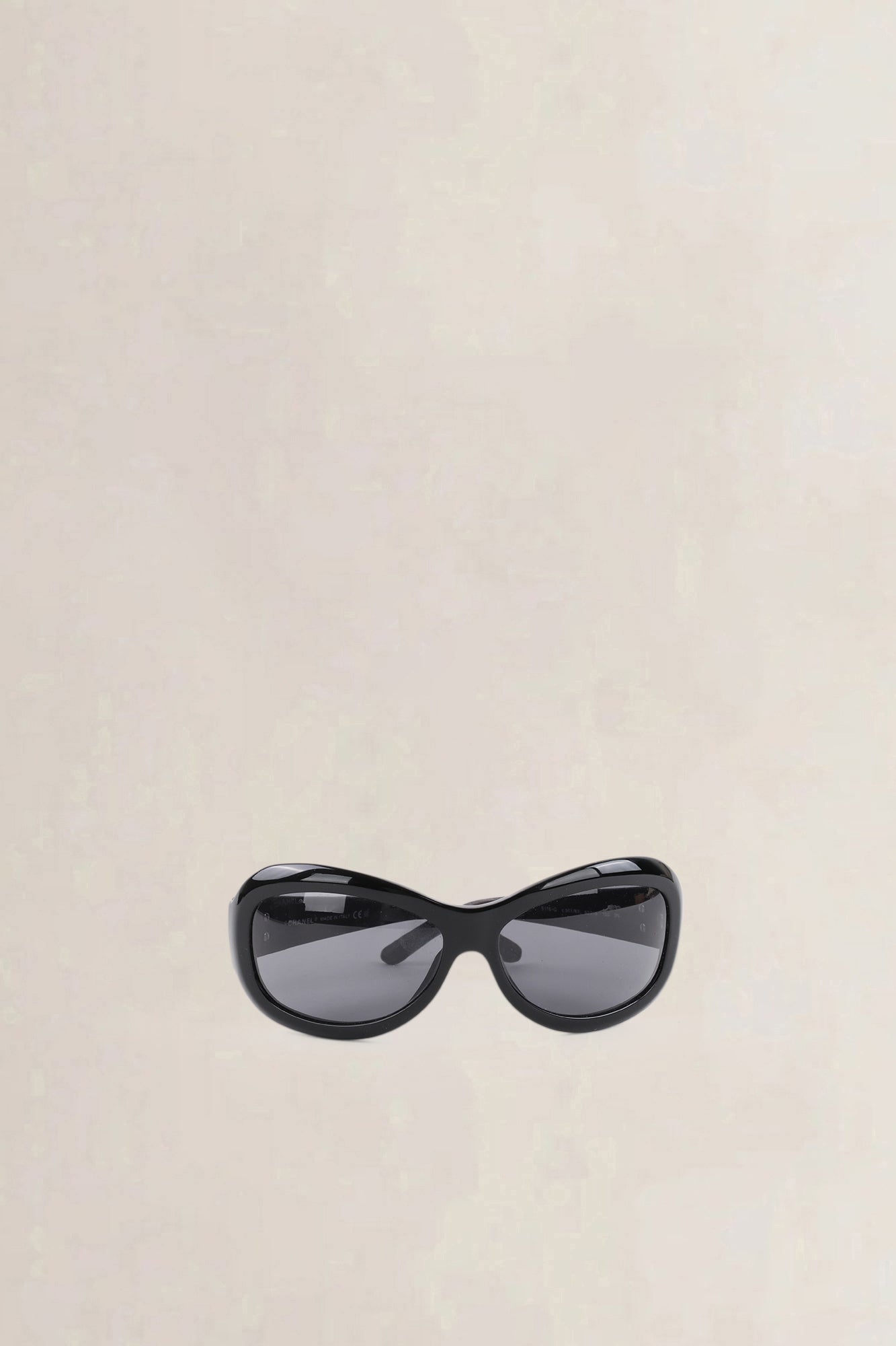 Chanel Black & Brown Interlocking CC Logo Oversize Sunglasses