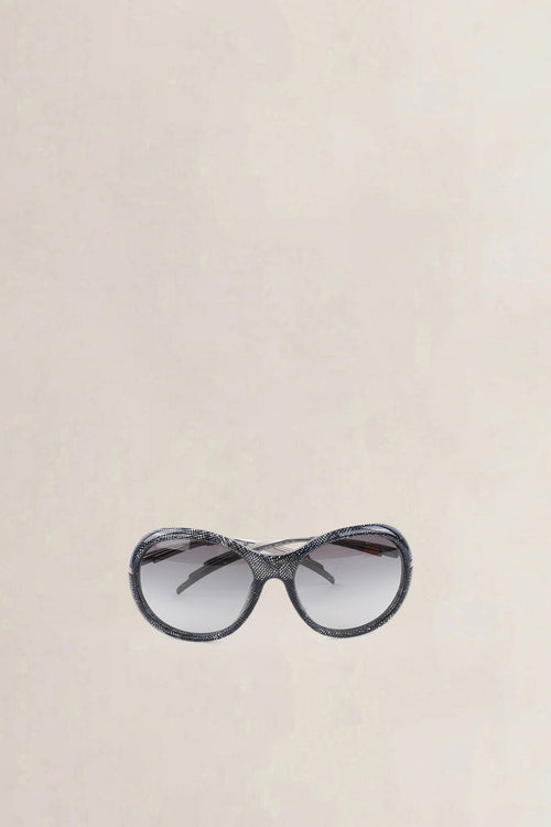 Chanel Blue Interlocking CC Logo Oversize Sunglasses