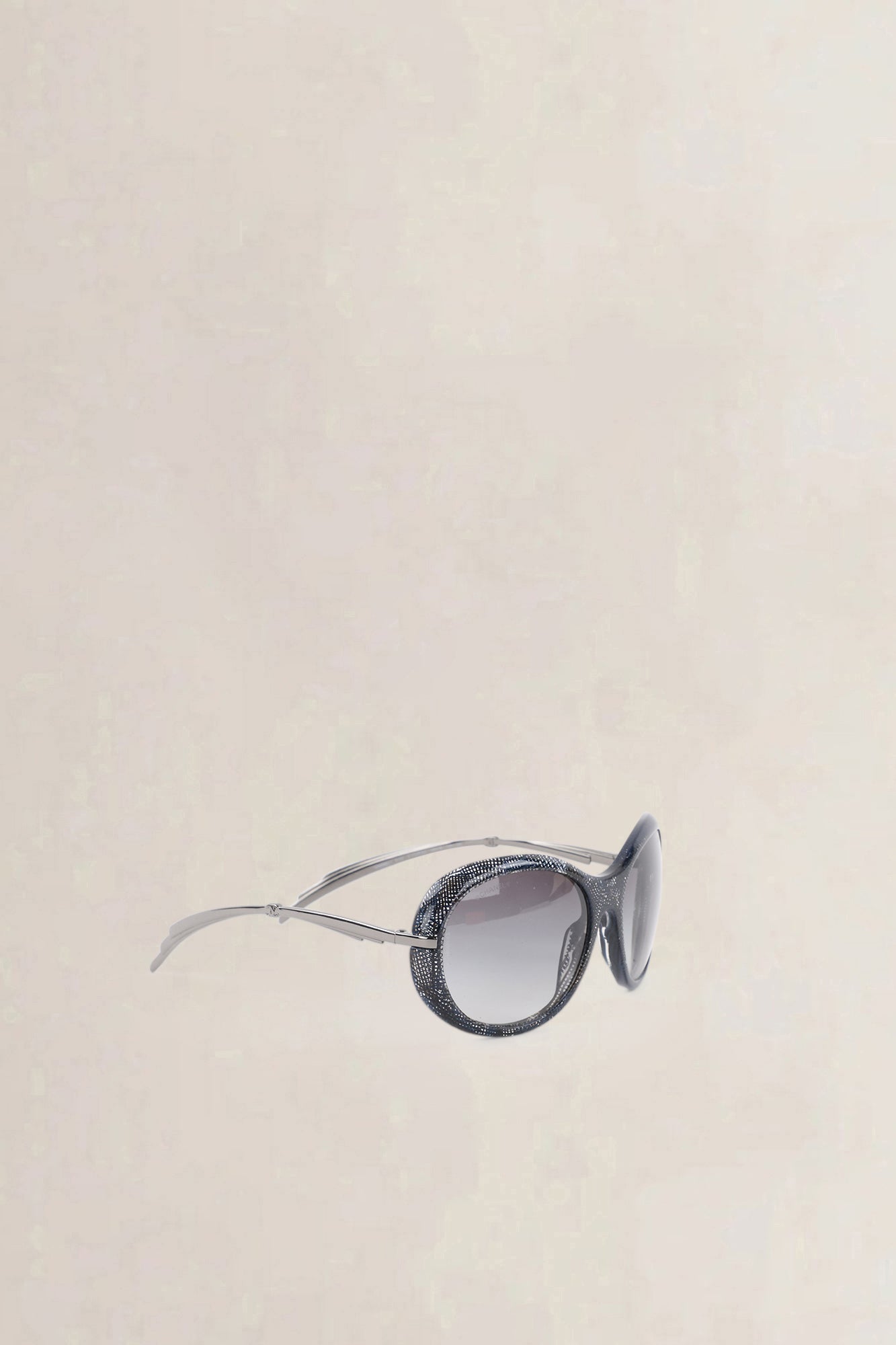 Chanel Blue Interlocking CC Logo Oversize Sunglasses