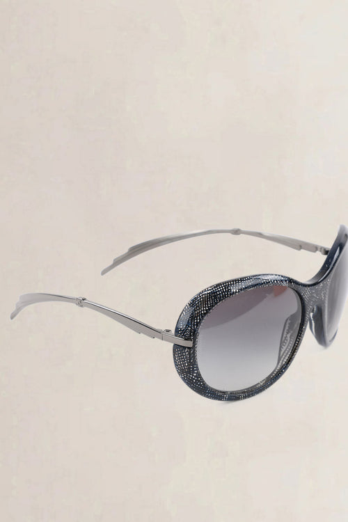 Chanel Blue Interlocking CC Logo Oversize Sunglasses
