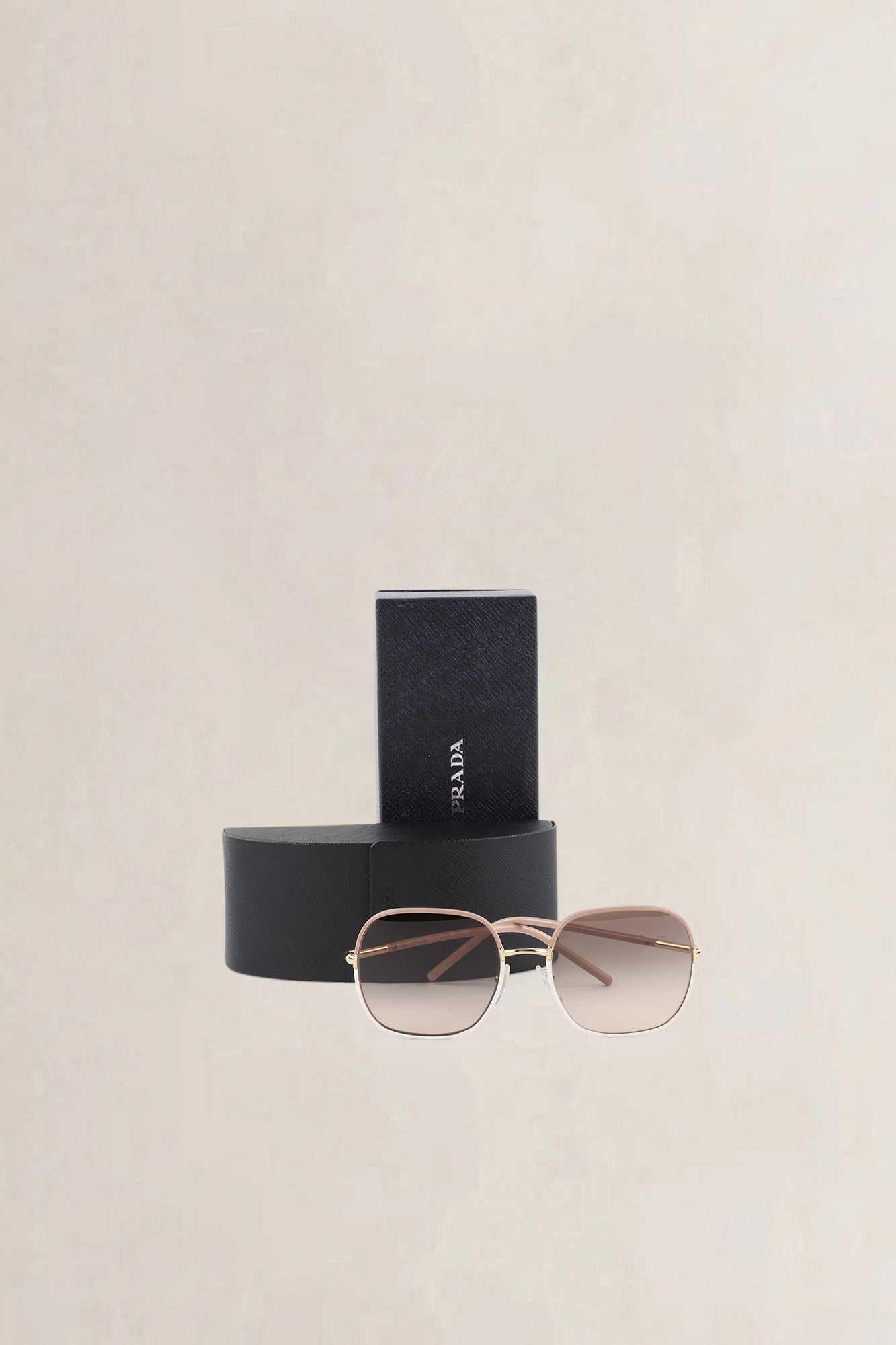 Prada White & Pink Square Sunglasses