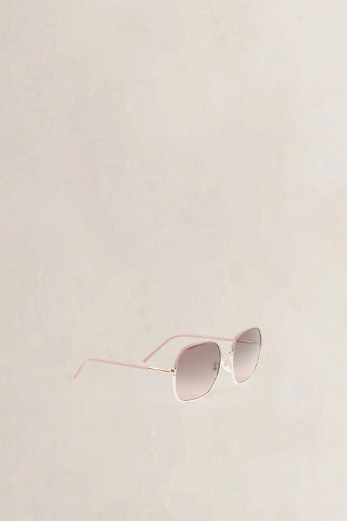 Prada White & Pink Square Sunglasses