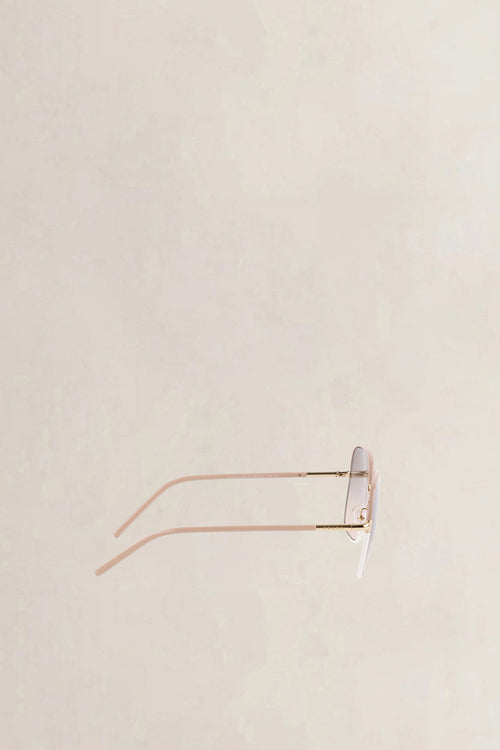 Prada White & Pink Square Sunglasses