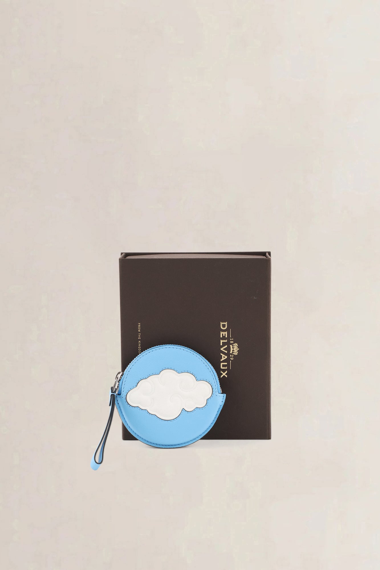 Delvaux Blue "Dans les Nuages" Round Coin Purse